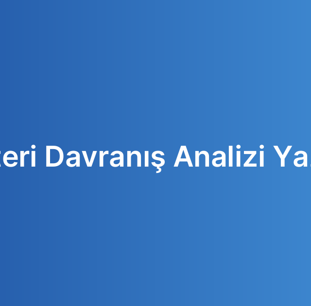 Müşteri Davranış Analizi Yazılımı